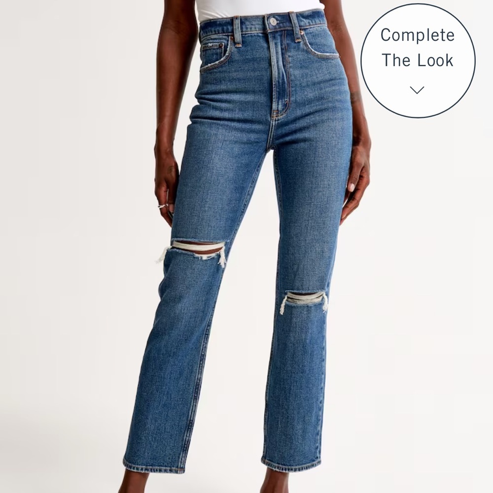 Abercrombie & Fitch Ultra High Rise Ankle Straight Jean 24S NWT